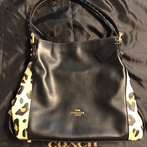 Coach Edie 31 Leopard Rivet Shoulder Bag